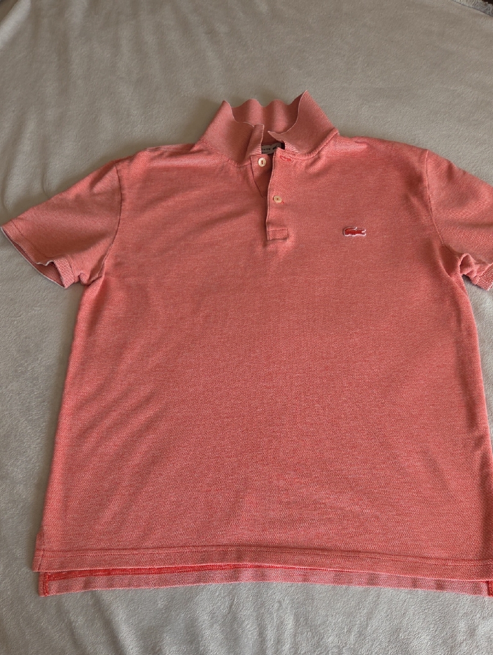 Lacoste Polo Shirt, Coral, Size M